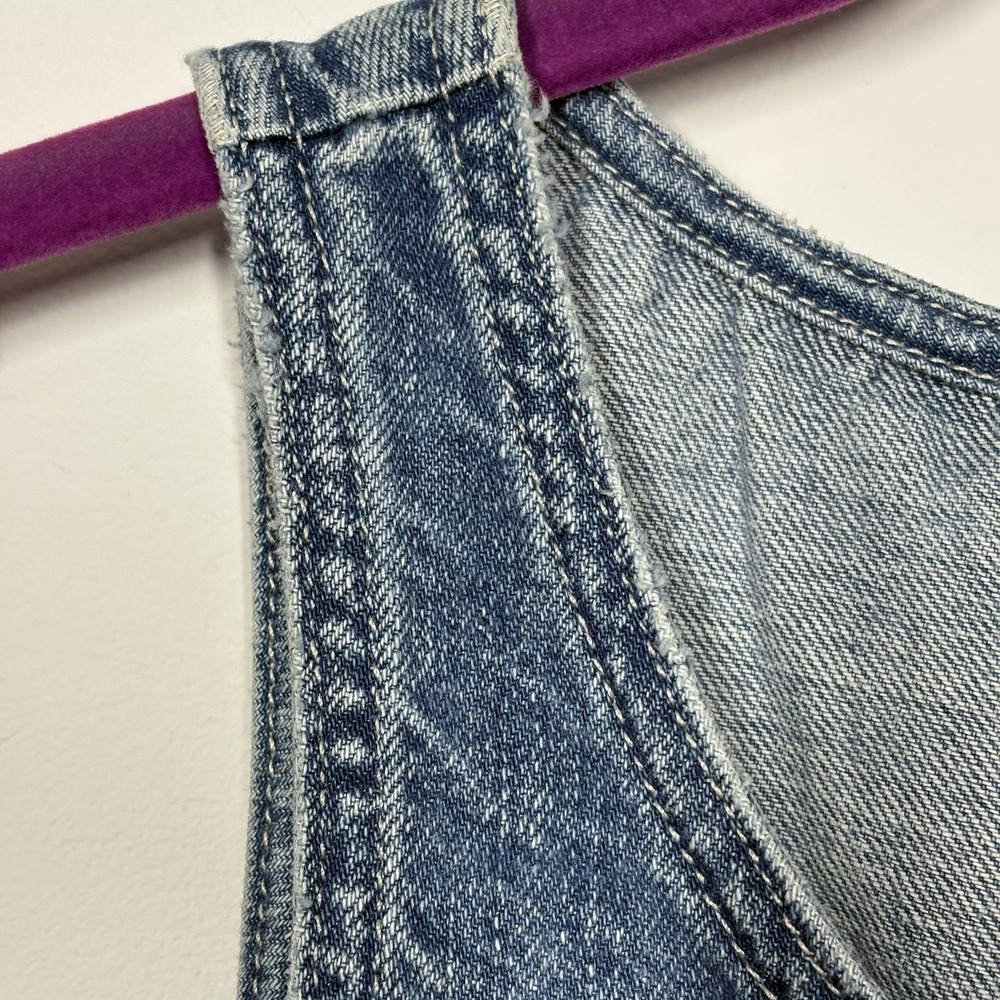 Madewell Womens Denim Jumper Dress Size M 90s Country Pockets Cottagecore - Picture 6 of 11